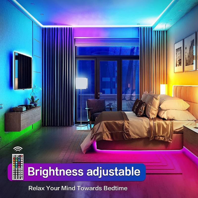 Smart  44 Key Bluetooth 5050 LED Strip Lights Infrared Control RGB5050 Flexible 5V Neon Ice Lighting Lamp for Bedroom Decoration TV Backlight