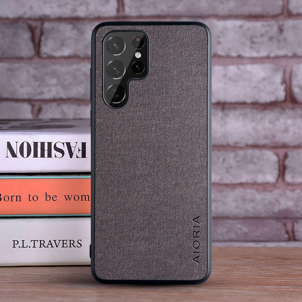 

Textile Case for Samsung Galaxy S24 S23 S22 S21 Ultra S24 S23 S22 S21 Plus S23 S21 FE S24 S23 S22 S21 perfect touching feel case Galaxy S21 темно серый