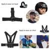 5 in 1 Universal Action Camera Accessories Kit for Gopro Sports Cameras Head Strap Mount Chest Harness Selfie Stick
