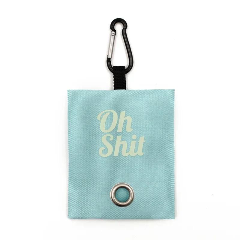 Portable Pet Poop Storage Bag Metal Hanging Buckle Garbage Bag Poop Dispenser Pet Dog Poop Bag Pet Cat Cleaning S