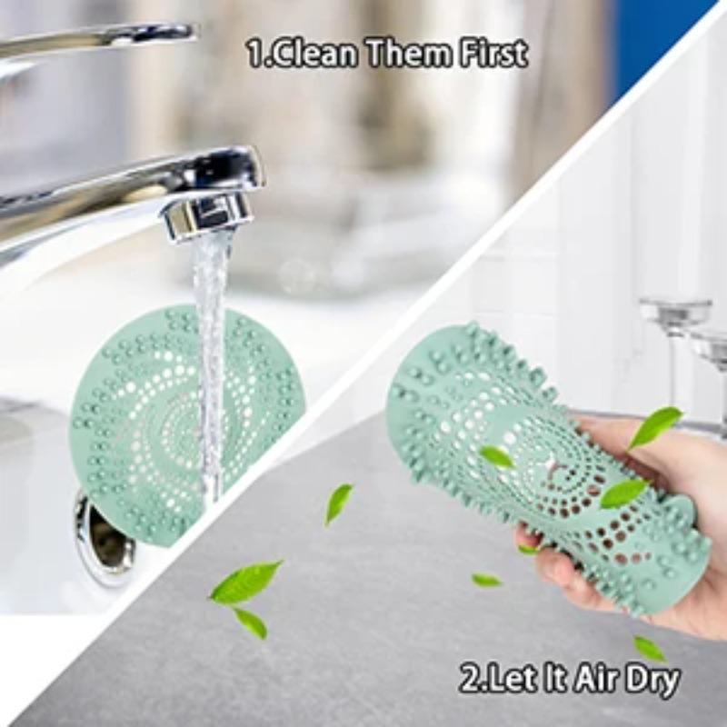 2Pcs Silicone Drain Strainer Household Shower Floor Filter Sink Strainers Hair Catcher for Kitchen Bathroom Accessories