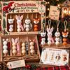 Wooden Bead Craft Kit Christmas Ornament DIY Kit, Make 4 Beaded Pendants, Wood Kits for Holidays Handmade Holiday Hanging Decorations Tree Mantel