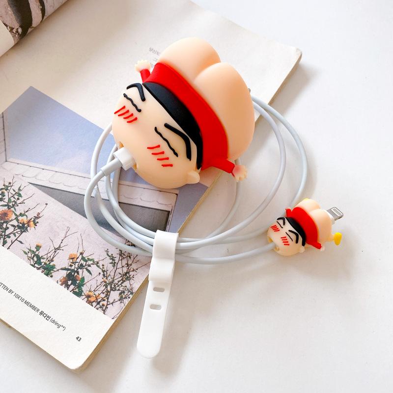 Cartoon Ladegerät Schutzhülle Lade Adapter Kabel Protector Halter Kompatibel Für Ios Quick