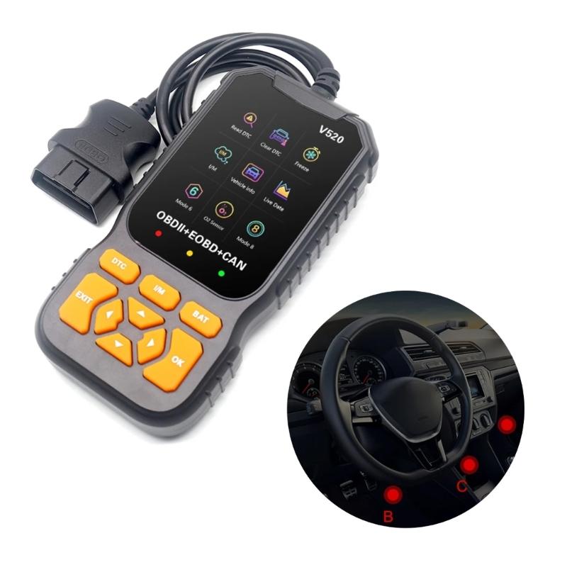 Vehicle OBD Scanner Auto Engine Light Fault Code Reader Detection Multi-language Diagnostic Scanner with Digital Display