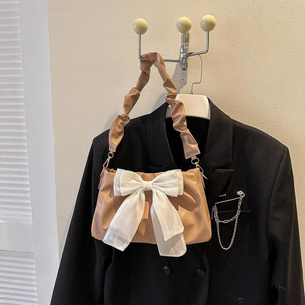 This Year's Popular Small Bag Women's 2026 New Fashion Casual Chain Cross Body Cute Bow Tie Single Shoulder Underarm Bag