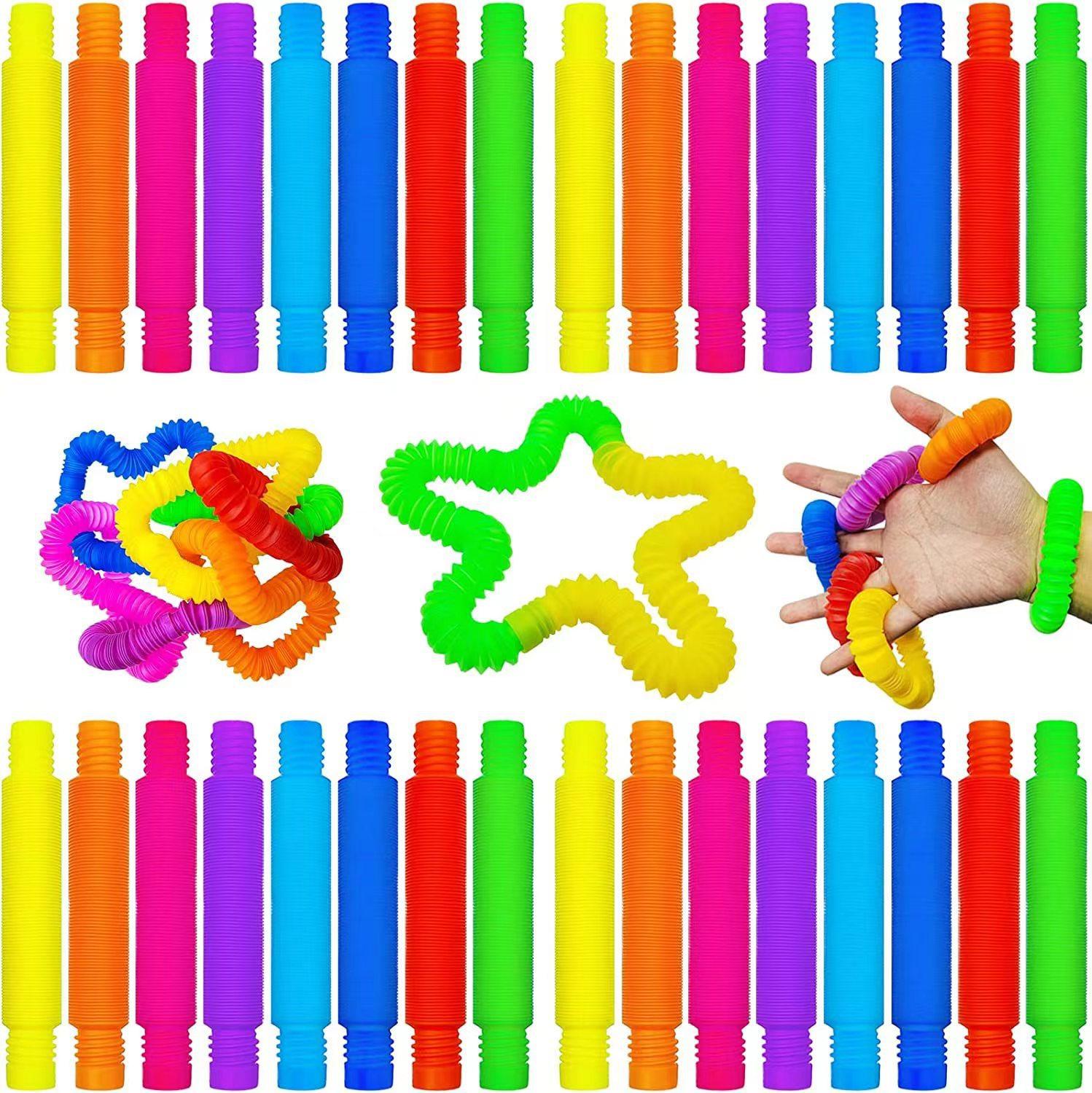 

10-50PCS Colorful Telescopic Tubes Fidget Toys Plastic Sensory Pop Tubes Stress Relief Toys for Adults Kids Party Favors 10PCS