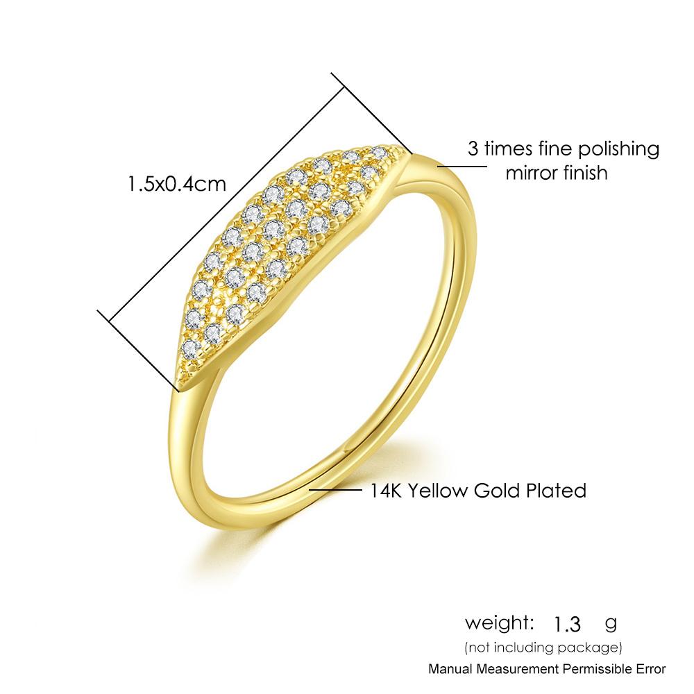 Trend Minimalist Stacking Ring For Women Dainty Zirconia Gold Color Crystal Finger Accessories for Female Jewelry Gift R737