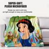 Snow White and the Seven Dwarfs in the Lotus Pond Wonderland Print Blanket Suitable for Sofa Bed Travel Camping Office