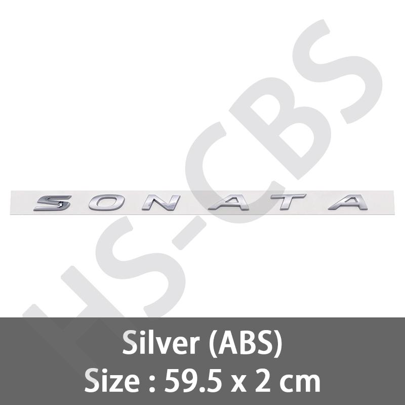 3D ABS Sonata Letter Logo Rear Trunk Badge Car Tailgate Emblem Stickers Auto Body Decoration Car Stickers Accessories серебряный