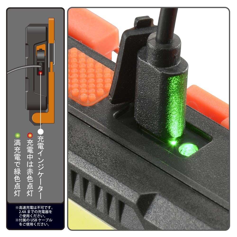 OHM Work USB with Magnet and Emergency Lighting for Night and Camping OHM Electric Light, Rechargeable, LED, Multi-Light Carabiner, Work, Fishing,
