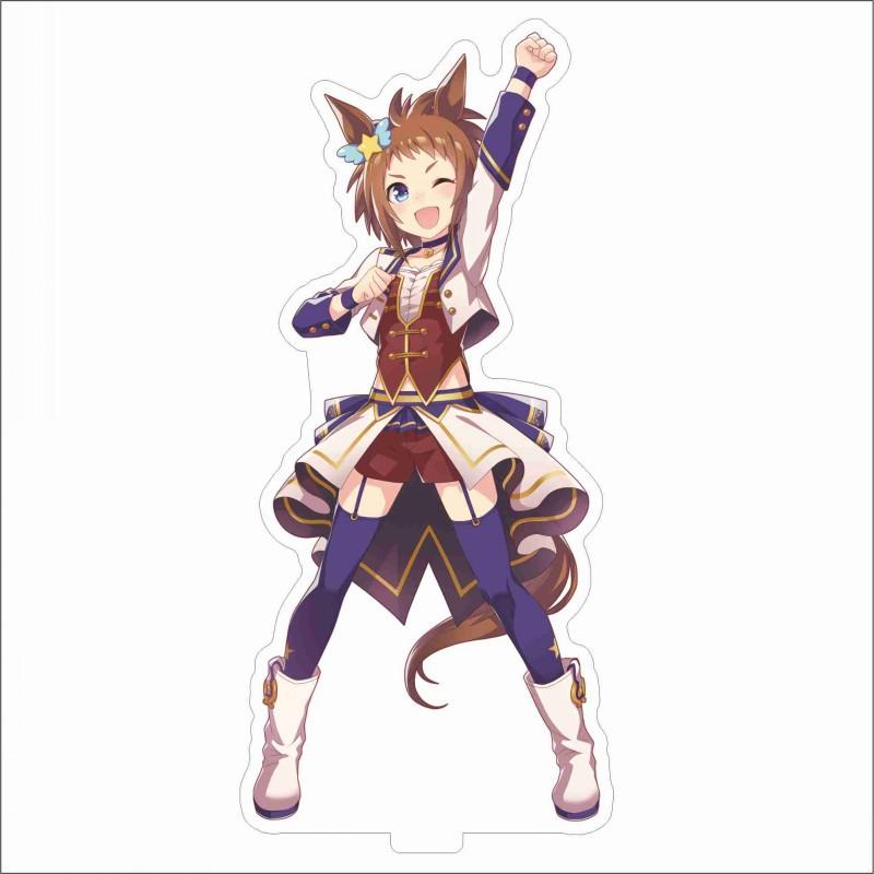 Japan Beautiful Derbil 15 Cm Cartoon Characters Acrylic Double-sided Stand Model Kawaii Cute Office Decoration Panel Permanent Recording Fans
