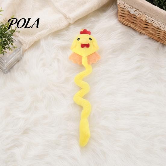Cartoon Shape Cat Toy Plush Animal Toy, Long Tail Chew with Crinkle Sound, Interactive Hanging Stuffed Fox Chick Monkey for Indoor Cats Solo