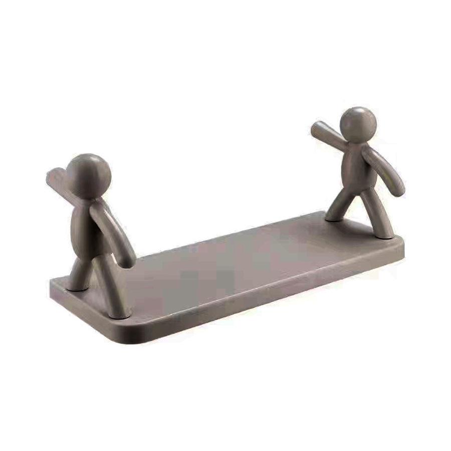 

Cartoon Punch-Free Bathroom Storage Rack & Spice Jar Organizer сірий колір