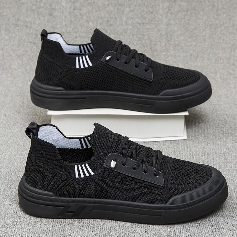 Mesh-Schuhe Herren Frühling und Herbst Herren Fly-Woven Atmungsaktive Board-Schuhe Mode Lässige Sportschuhe Herrenschuhe