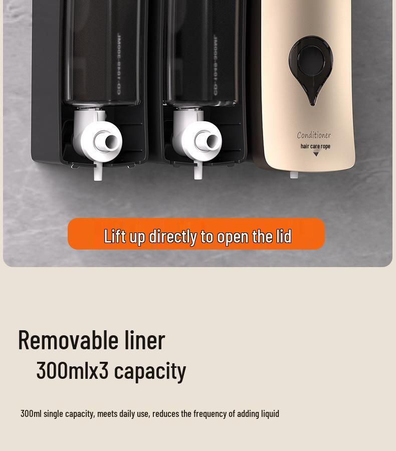 Punch-Free Wall-Mounted Bathroom Soap Dispenser