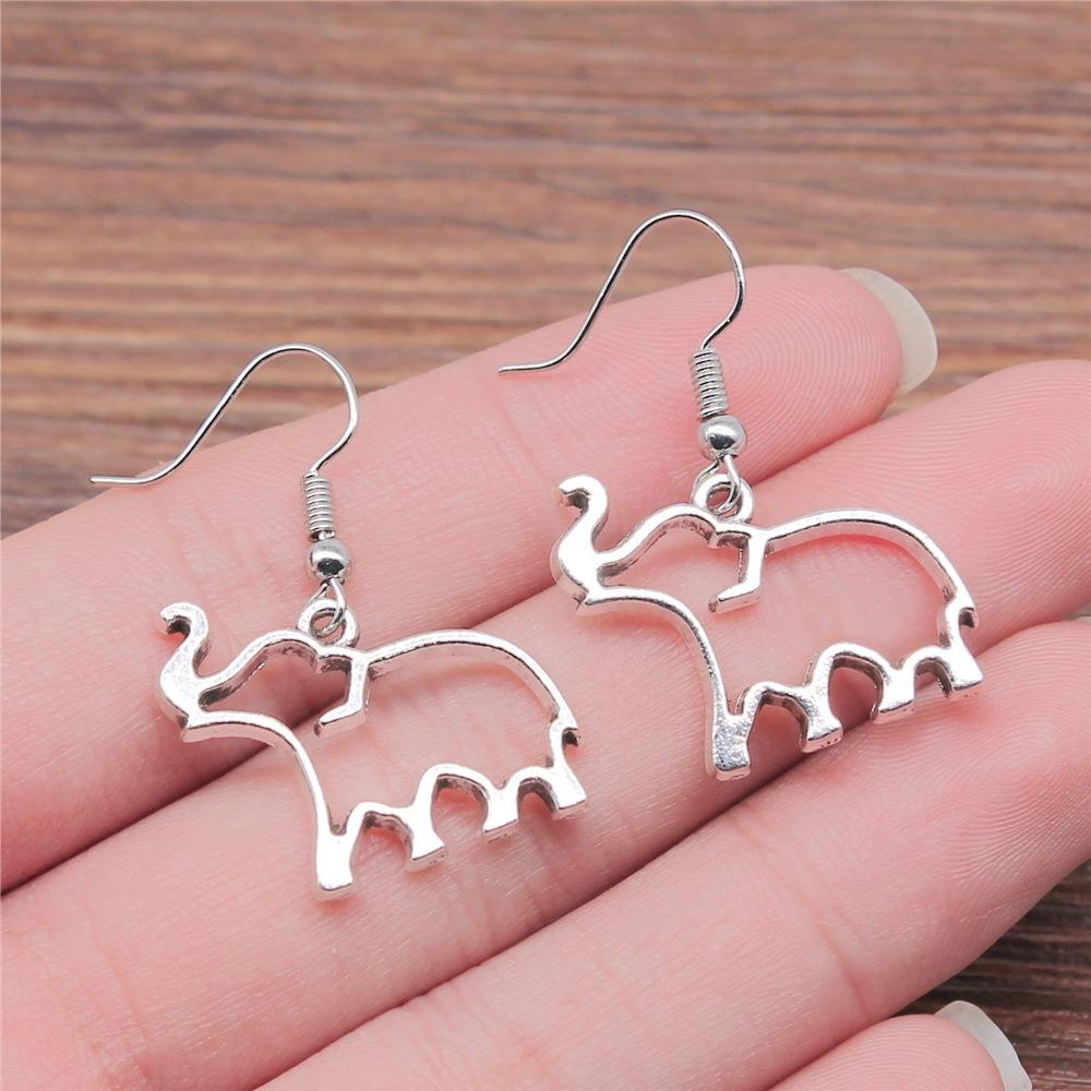 50 Styles Animal Pendant Dangle Earrings Drop Earrings Antique Silver Color Plated Unicorn Horse Elephant Snake Tiger Earrings