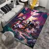 Gravity Falls Cast Poster Dipper Mabel Stan Waddles Forest Fence Pink Sky decorative rug for living bedroom hallway printed floor mat cozy home gift