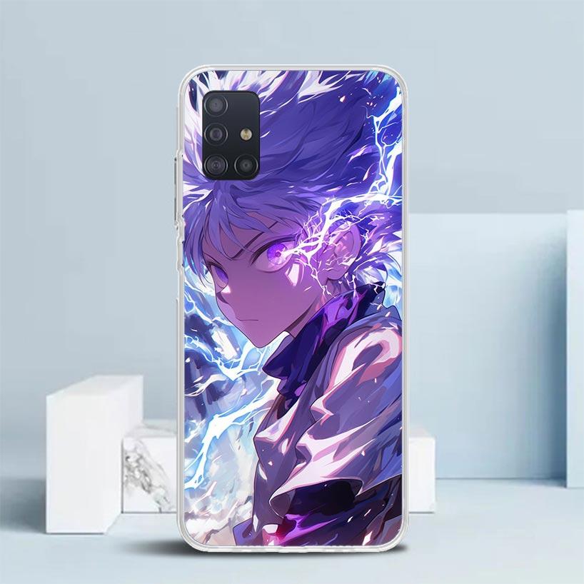 Huner X-Hunters Killua Soft Cover for Samsung Galaxy A12 A22 A32 A52 A72 A02S Phone Case Note 20 Ultra 10 S10 Plus A51 A71 A50S