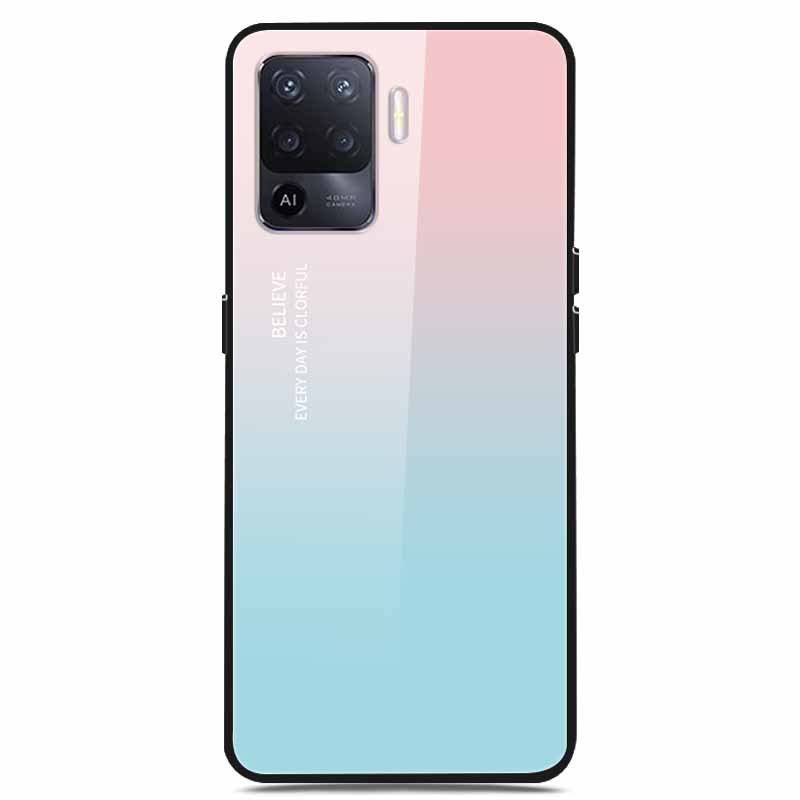 For OPPO Reno 5 Lite Case Luxury Tempered Glass Bumper for OppoA94 4G Phone Cover For OPPO A94 4G/ Reno5 Lite Glass Coque A94 4G