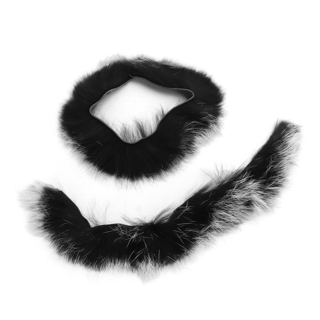 Ett par buestrengdemper kaninhår buestreng støtdemper for tradisjonell jakt grå