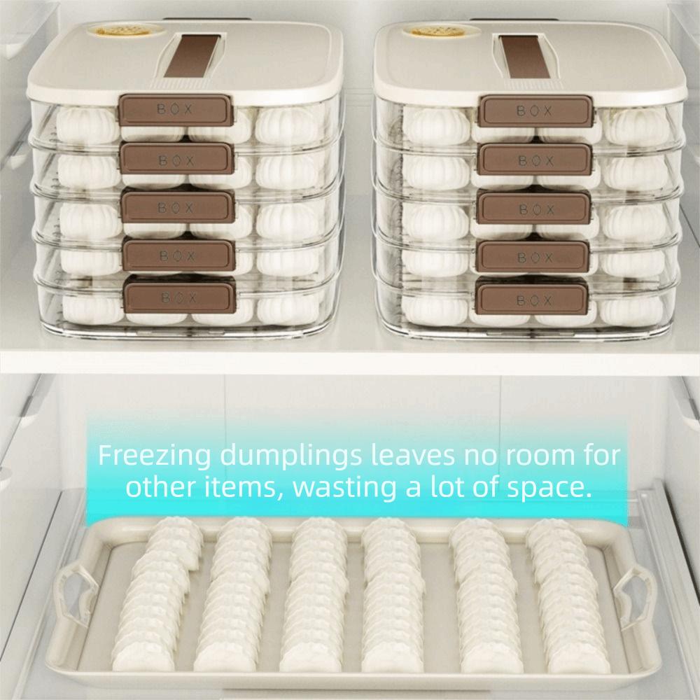 Food Grade Frozen Dumpling Storage Box Transparent Refrigerator Storage Box  for Home