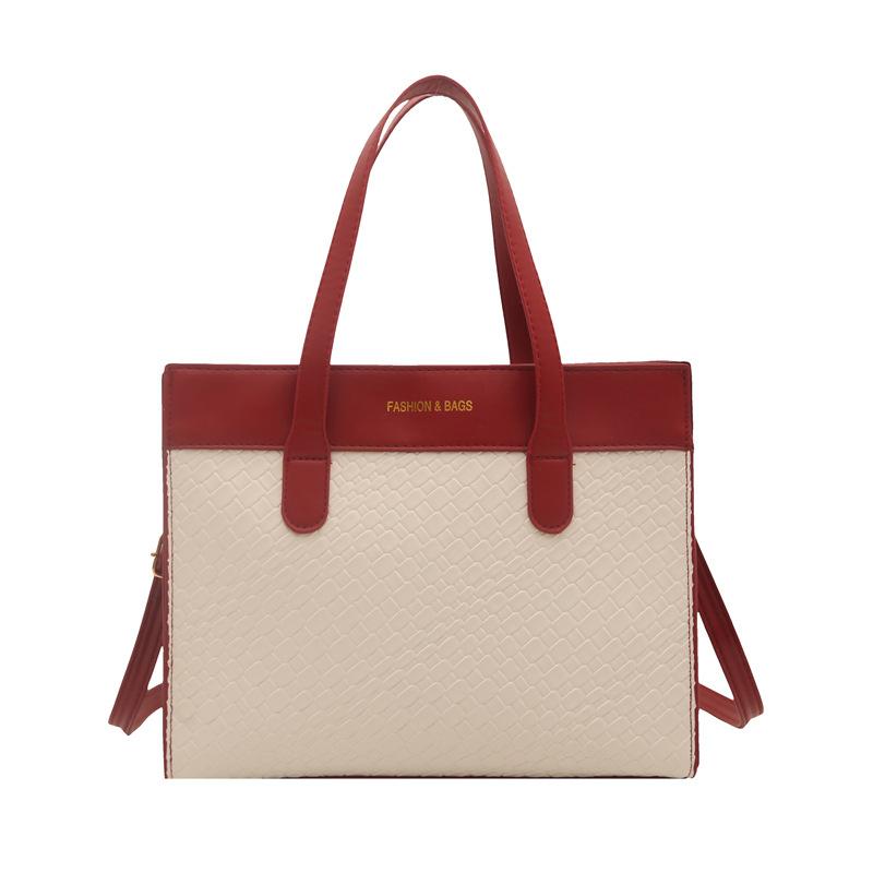 New color matching women's casual new texture spring and summer fashion large capacity portable shoulder messenger bag