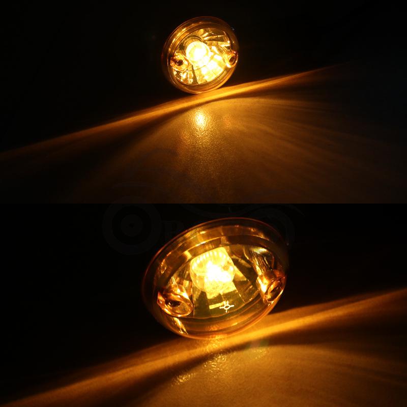 LED Turn Signal Indicators for Indian Scout Motorcycles - Amber Front & Rear Pair