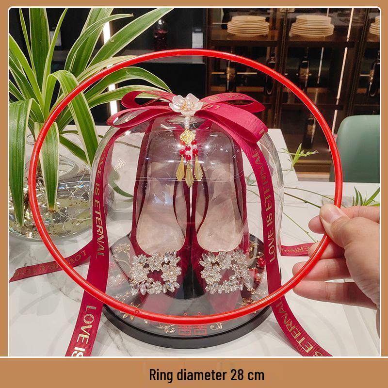 

Большая акриловая свадебная коробка для обуви с кольцебросом и игрой с колокольчиком Without Lock - Fun and Surprises