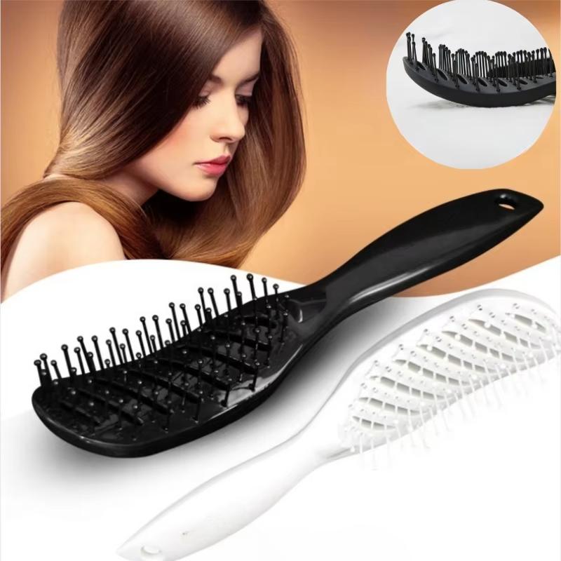 1 Stück Styling Lockenbürste Massagekamm Bürste Entwirrbürste Trocknungsbürste Antistatische Gebogene Ventbürsten Kopfhautmassagekamm Salon