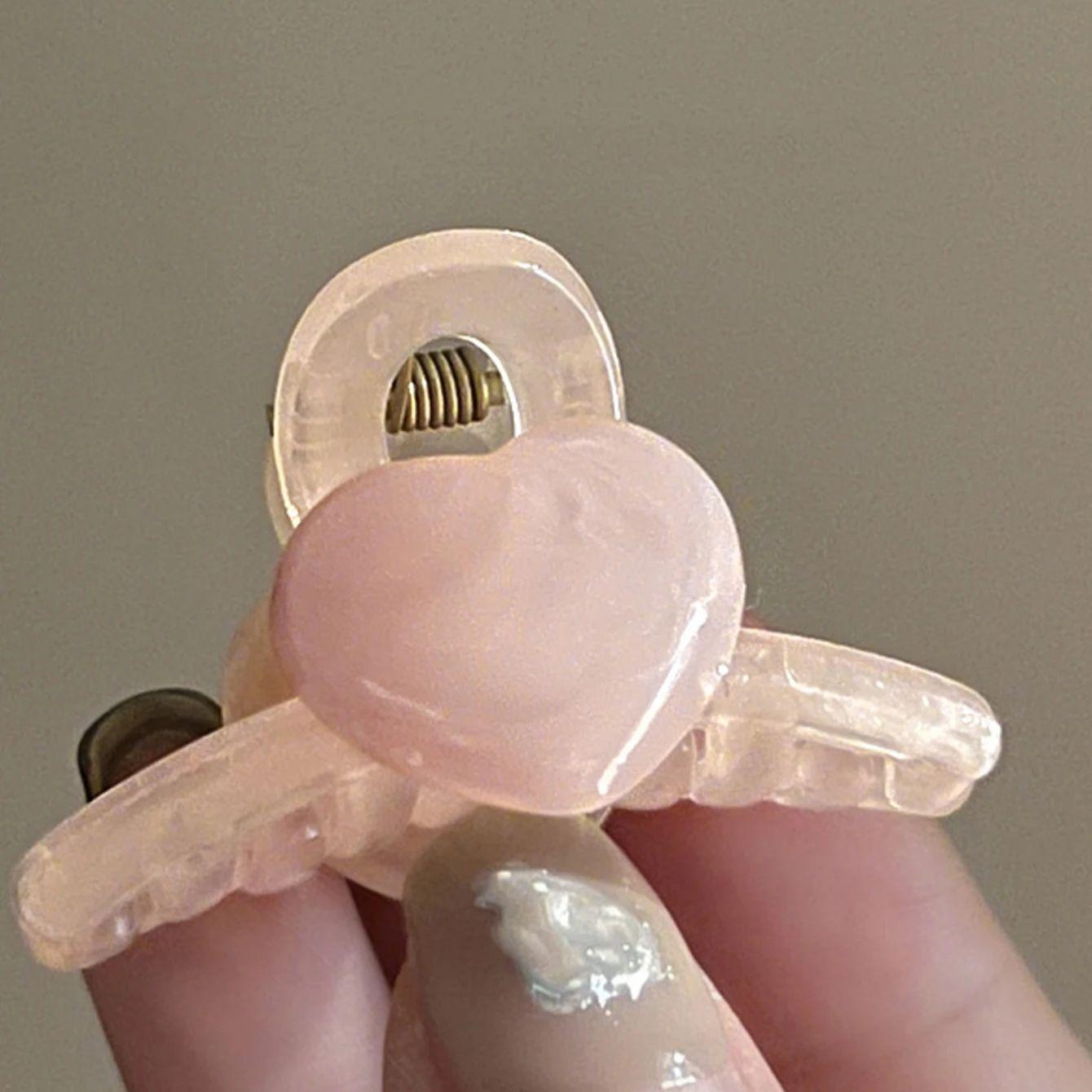 

1Pcs Fashion Solid Heart Small Hair Claws For Women Girls Party Hair Accessories