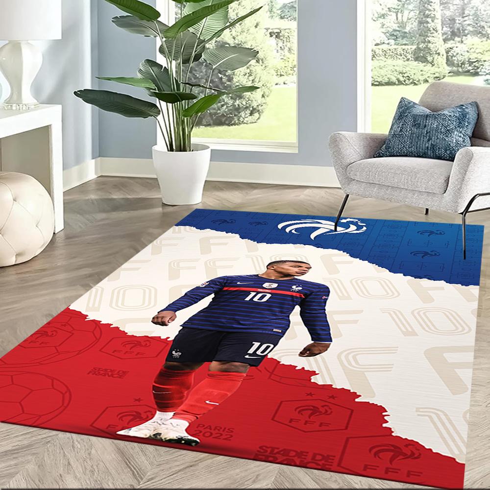 Mbappe 121 Floor Rug Office Rug Suitable for Decorate Room Living Rooms Kitchen Game Room Antislip Carpet Office Home Decor