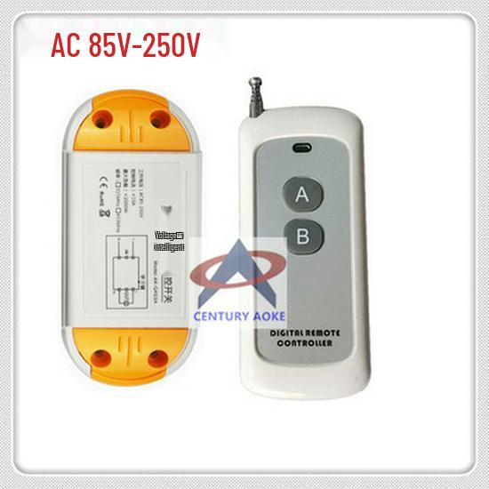 Single Channel 220V Remote Control Switch with Learning Code, Momentary/Self-Locking/Interlocking Modes, Receiver Board & Long-Range Remote Wireless Remote Control Switch