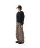 AAKAM Knee Pin-Tuck Leopard Cotton Pants (Brown)