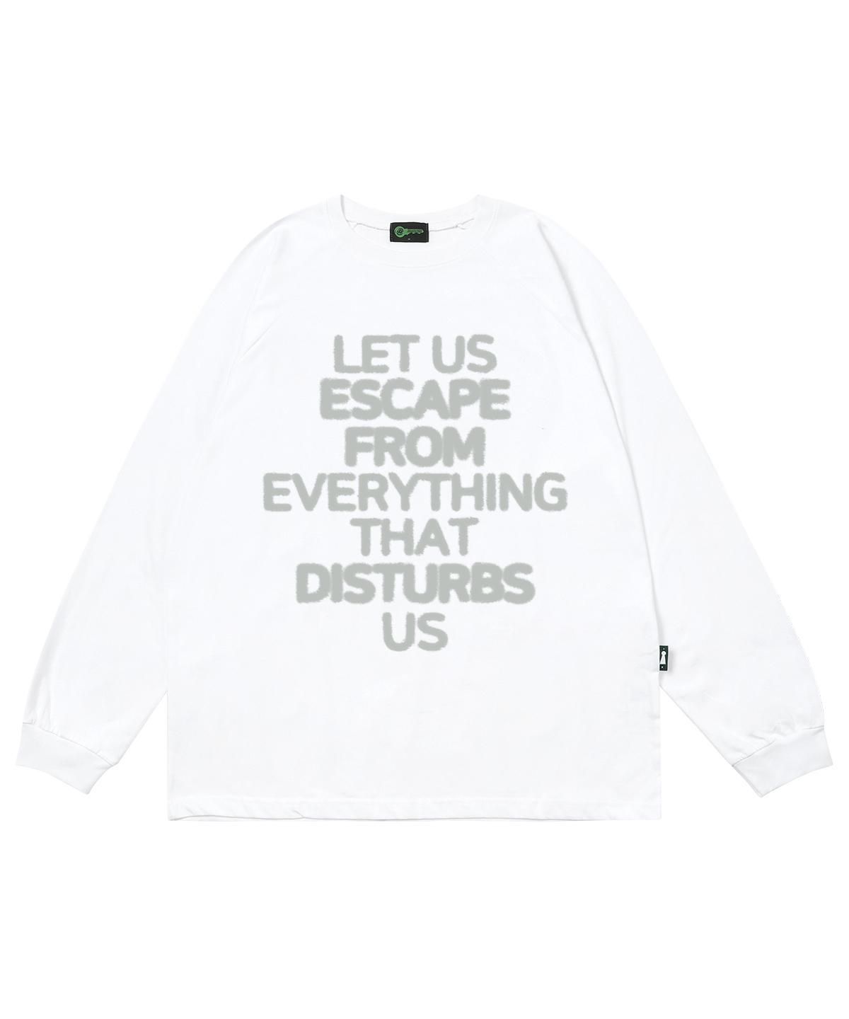 Escape From About Us Print Long Sleeve White L