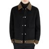 Yousheng Wollmantel mit Revers Einreihiges Design Farbblock-Stil Jacke mit Taschen Herbst Winter Herren Oberbekleidung
