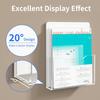 Carmanon Acrylic Magnetic File Holder: Clear Plastic Mail Organizer - Wall Mount Magazine Display Stand for Refrigerator Whiteboard Ofiice