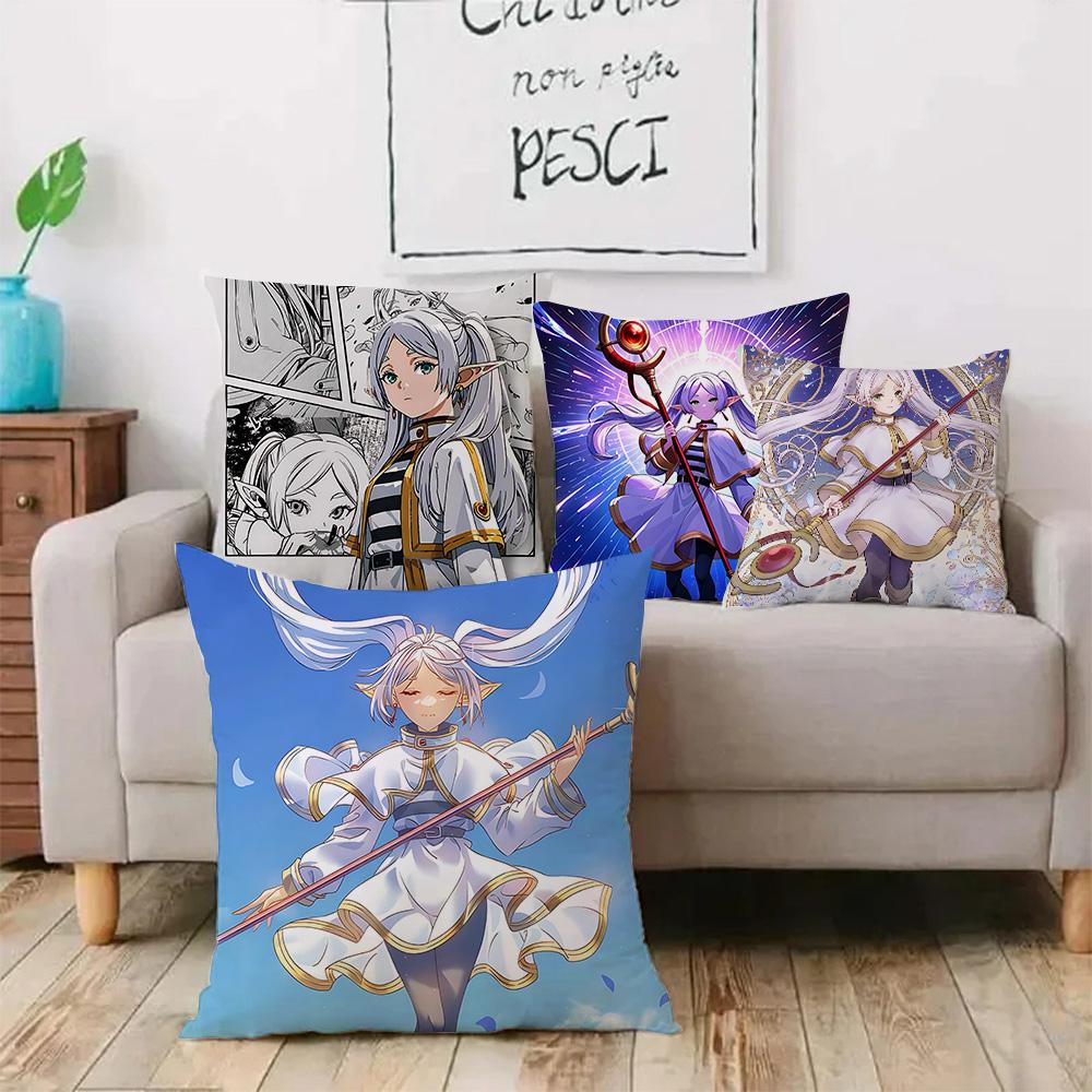 Anime C-Cowboy Bebops Pillow Covers Cartoon Sofa Decorative Home Double-sided Printing Short Plush Cute Cushion Cover
