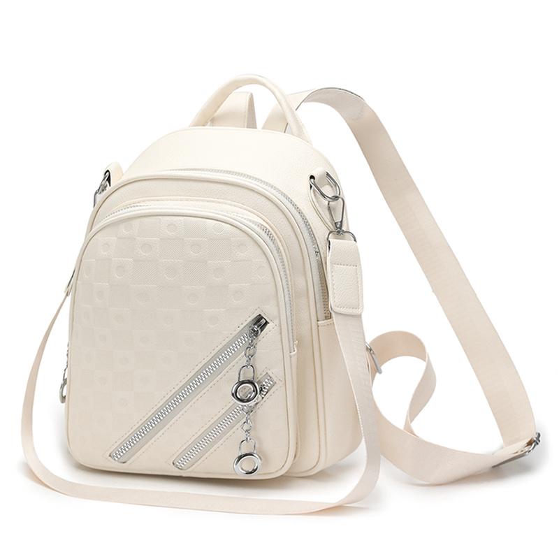 Women's Hand Shoulder Bag PU Large Capacity Commuter Backpack