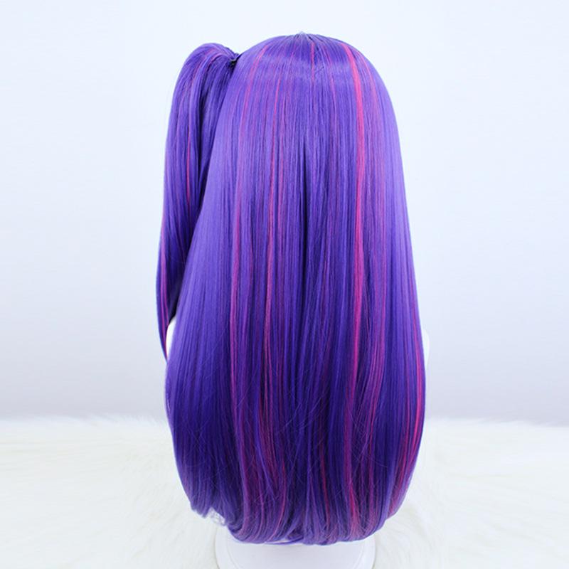 Piao Yi Oshi No Ko Hoshino Ai Deep Purple Ponytail Cosplay Wig