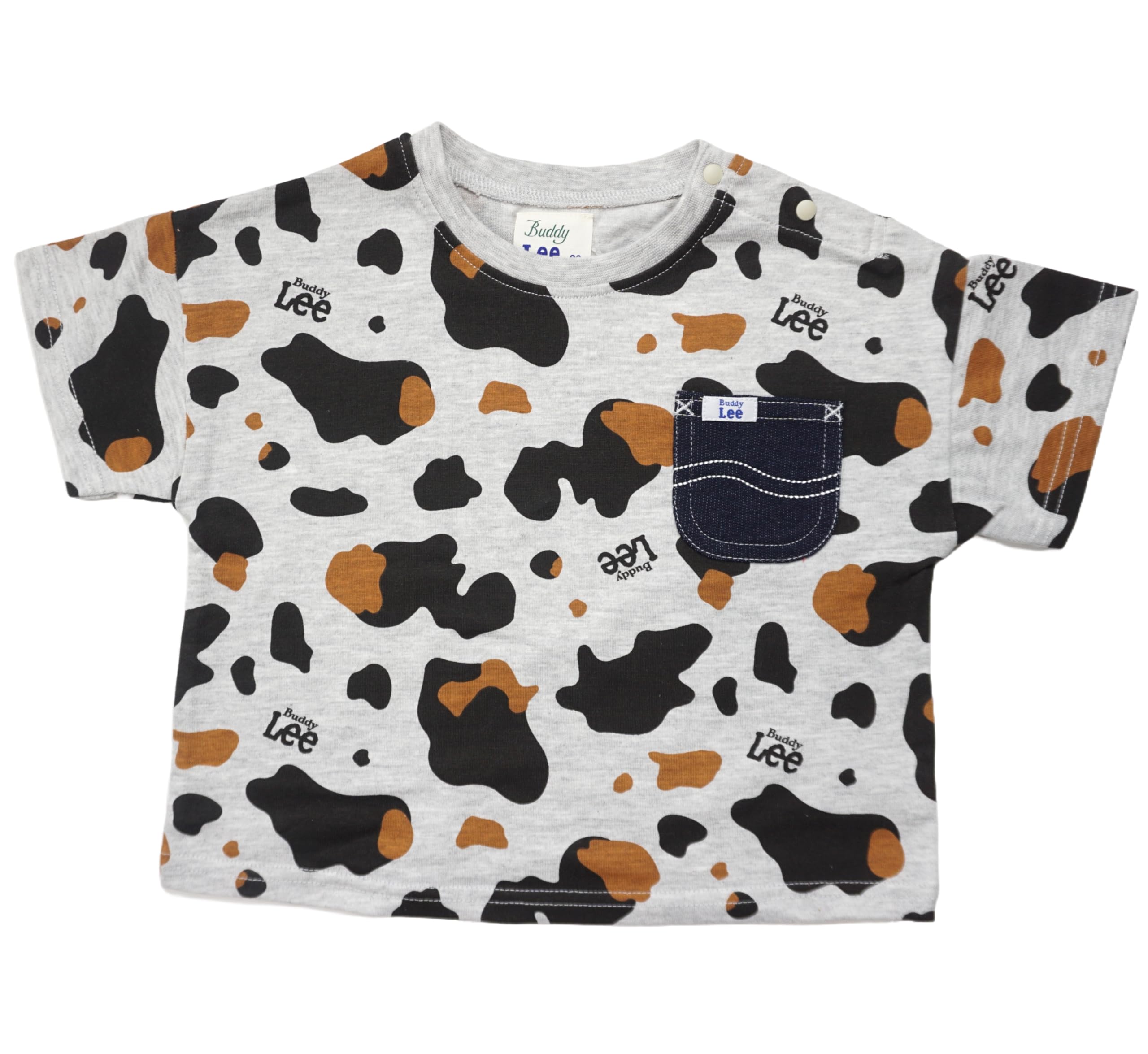 

Buddy Lee all-over print oversized short-sleeved T-shirt, gray, size 90