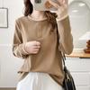 Women S Plus Size Long Sleeve Fake Two Piece Pullover Top Casual Slimming Base Shirt