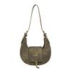 Popular Hardware Letters 2025 Spring Simple New Beautiful Personality Trend Fashion Hand Carry Armpit Crescent Women's Bag