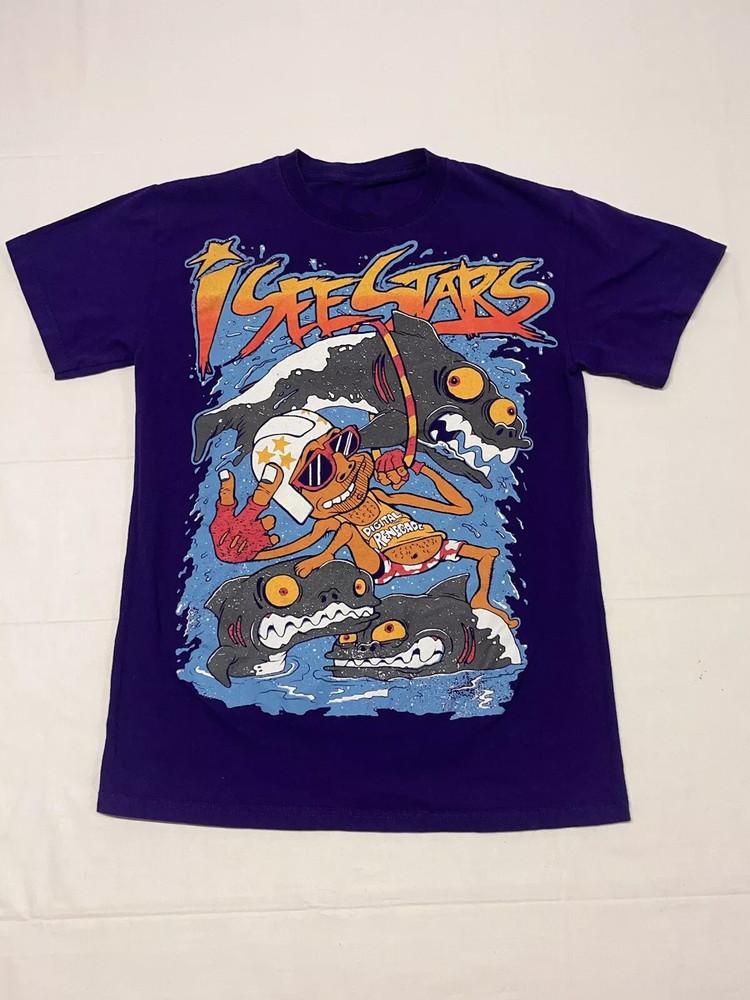 I see stars band T-Shirt Tour  Short Sleeve Full Size BL526 Unisex T-Shirt XL