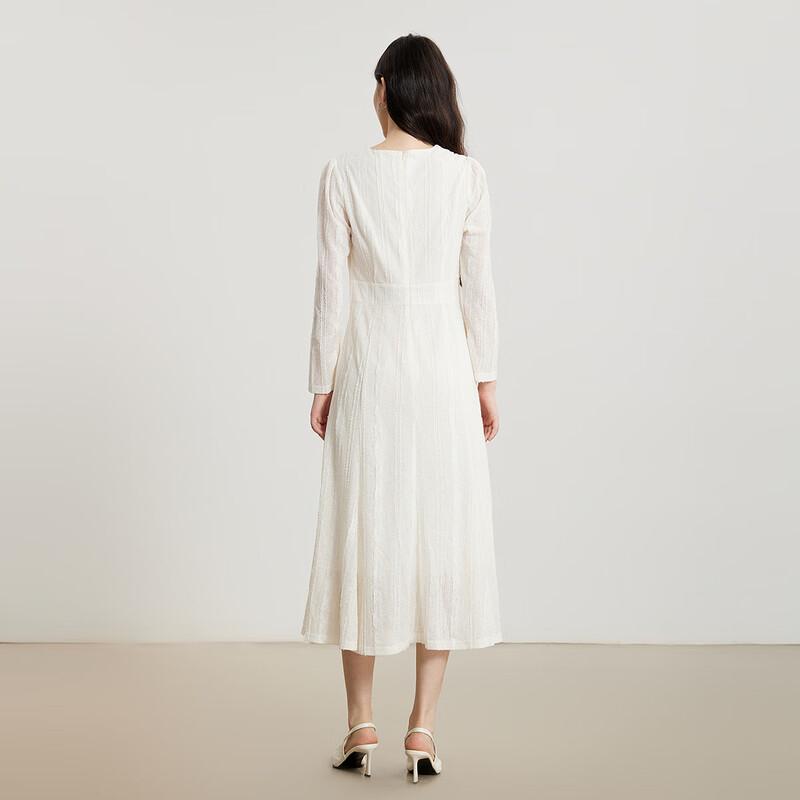 Gejin Casual Elegant Mid-Length Long Sleeve Dress