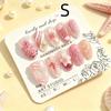 10Pcs Pink Press On Fake Nails 3D Ocean Themed Starfish Shell Design with Strong Glue for Women Girls Daily Use