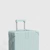 Leather Spinner Suitcase with Pull Handle, Large Capacity, Combination Lock - Perfect for Women, Men, and Students.