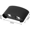Aluminium 8 Watts (Pack of 1)  Ray Oval Up-Down Outdoor Led Outdoor Waterproof Ip65 Exterior Wall Step Light Fixture Waterproof Lamp