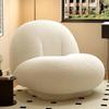 Nordic Lamb Wool White Luxury Lazy Chair - Modern Ins Style Single Sofa.
