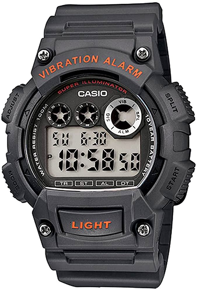 Casio Standard Digital Watch W-735H-8AV Men s Dark Gray Vibration Function