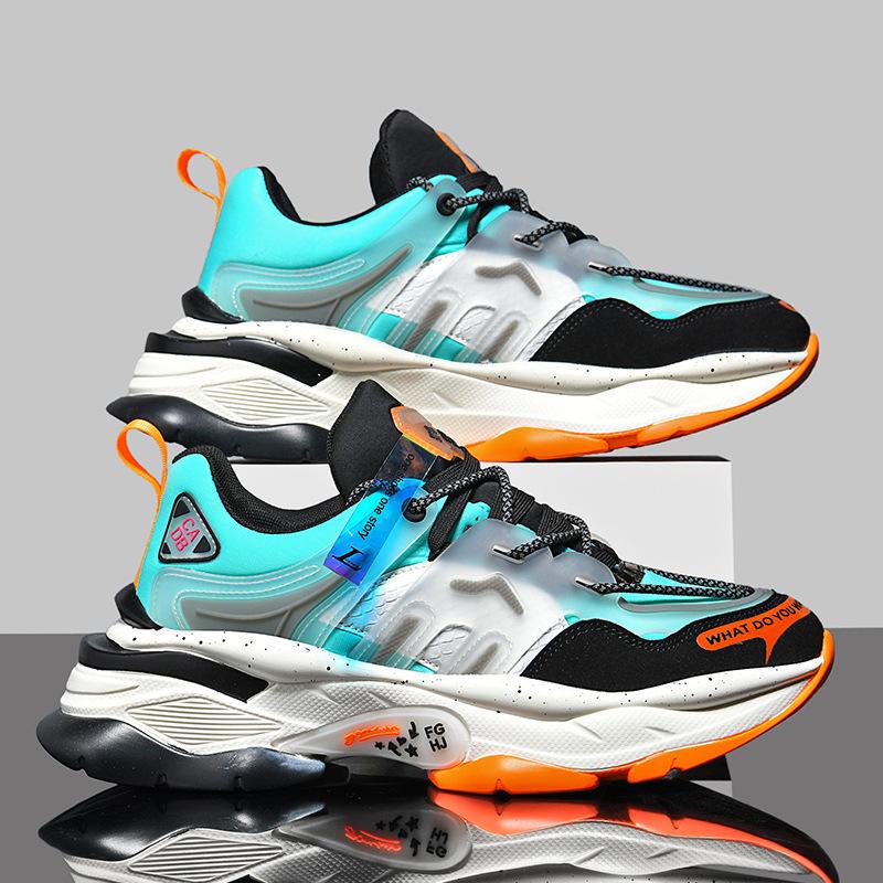 Men's shoes extra large size shoe size sneakers casual platform dad shoes heightened elastic sneakers